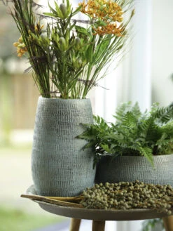 Bloempot Ryan Ovaal - L35 X B12 X H12cm - Shiny Blue -Plant Benodigdheden Winkel boot ryan shiny blue keramiek d35x12 h12 boot 7 14