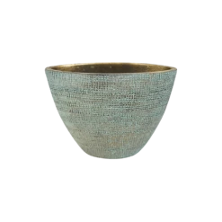 Bloempot Ryan Ovaal - L33 X B16 X H25cm - Shiny Blue