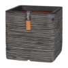 Capi Plantenbak Vierkant Nature Rib NL - L30 X B30 X H30cm - Antraciet -Plant Benodigdheden Winkel pot vierkant rib nl 30x30x30 antraciet plantenbak 1 5
