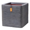 Capi Plantenbak Vierkant Nature Rib NL - L40 X B40 X H40cm - Donkergrijs -Plant Benodigdheden Winkel pot vierkant rib nl donkergrijs plantenbak 1 5