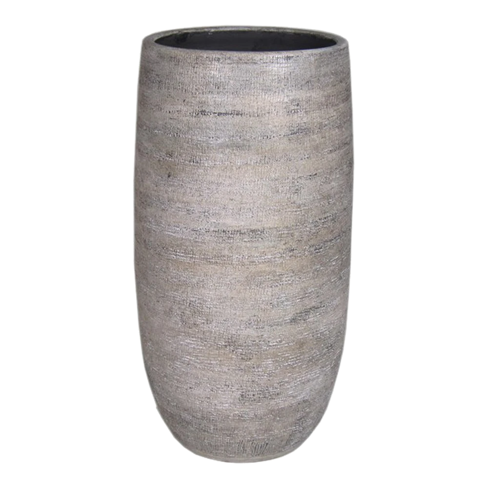 Bloempot Mira Hoog - D26 X H50cm - Wit 3 Bloempot Mira Hoog - D26 X H50cm - Wit